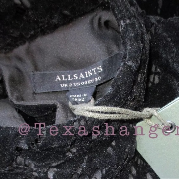 NWT ALLSAINTS Camila Lace Midi Dress US 00 - Picture 13 of 13